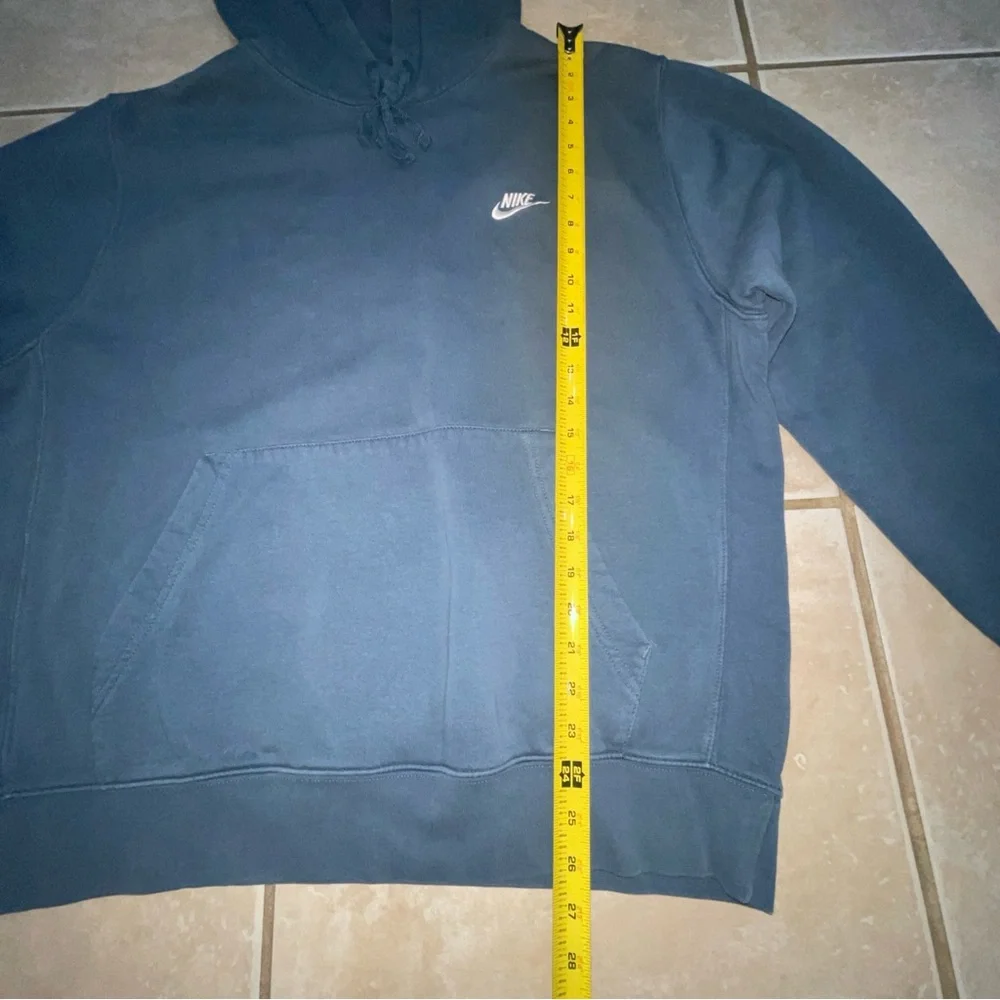 Nike Sweatshirt Hoodie Men's L Sportswear Club Fleece Aqua Blue Drawstring - Picture 3 of 9